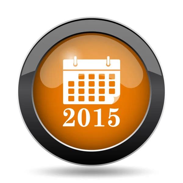 Иконка Календаря 2015 Кнопка Сайта Календаря 2015 Белом Фоне — стоковое фото