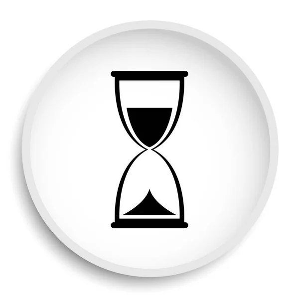 Icono Reloj Arena Hourglass Botón Del Sitio Web Sobre Fondo —  Fotos de Stock