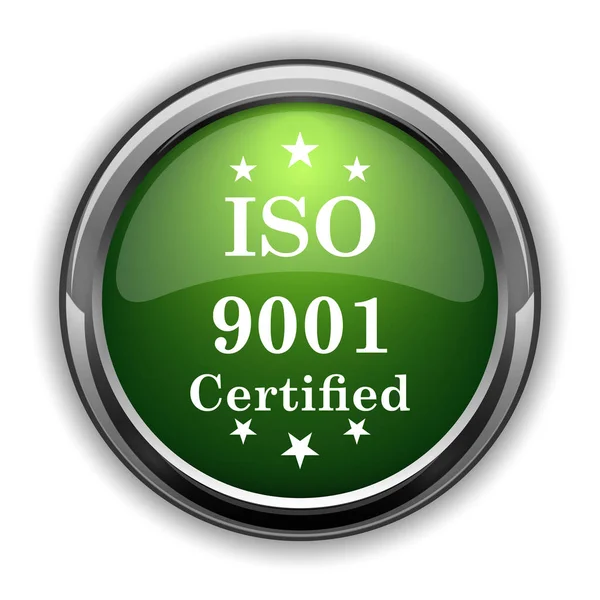 Icono Iso9001 Botón Del Sitio Web Iso9001 Sobre Fondo Blanco —  Fotos de Stock