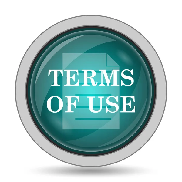 Terms of use icon, website button on white background
