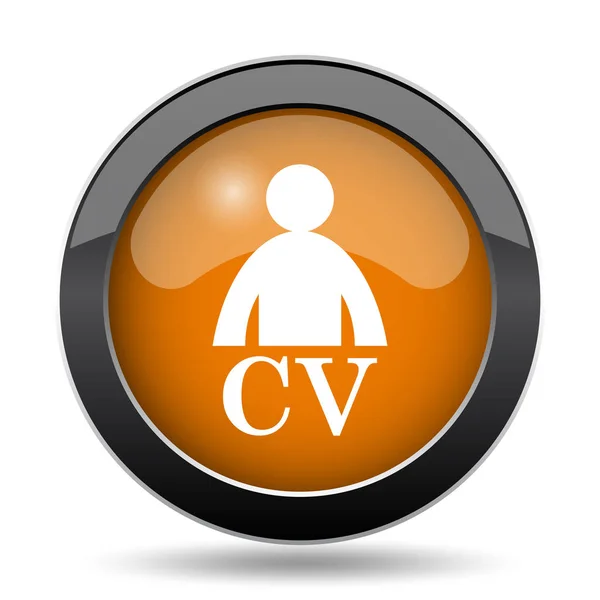 CV icon. CV website button on white background