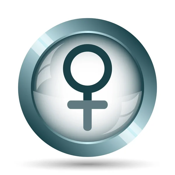 Female Sign Icon Internet Button White Background — Stock Photo, Image