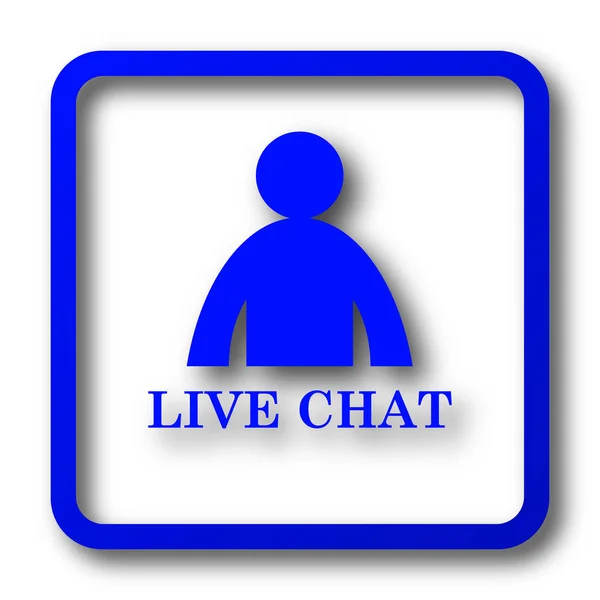 Icône Chat Direct Live Chat Bouton Site Sur Fond Blanc — Photo