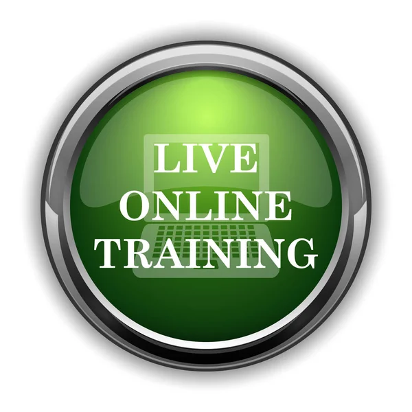 Live online training icon. Live online training website button on white background
