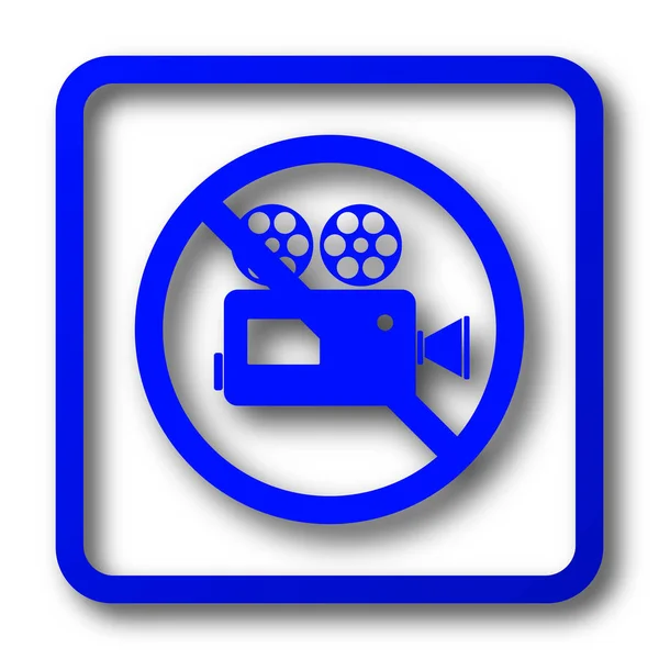 Icono Cámara Vídeo Prohibido Cámara Vídeo Prohibida Botón Del Sitio — Foto de Stock