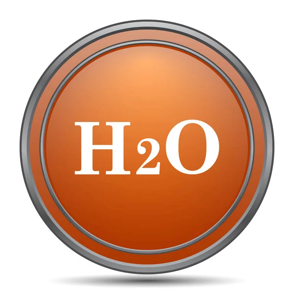 Ícone H2O Botão Internet Laranja Fundo Branco — Fotografia de Stock