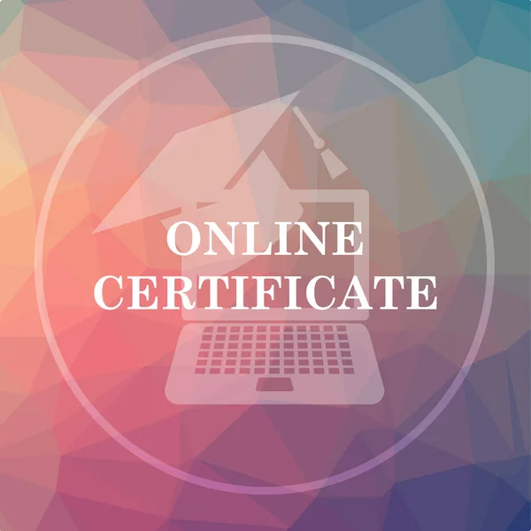 Online certificate icon — Stock Photo, Image
