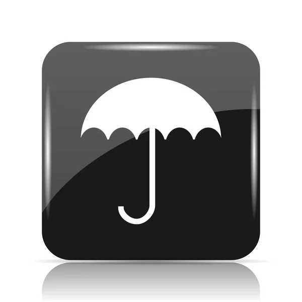 傘のアイコン 白い背景の上のインター ネット ボタン — ストック写真