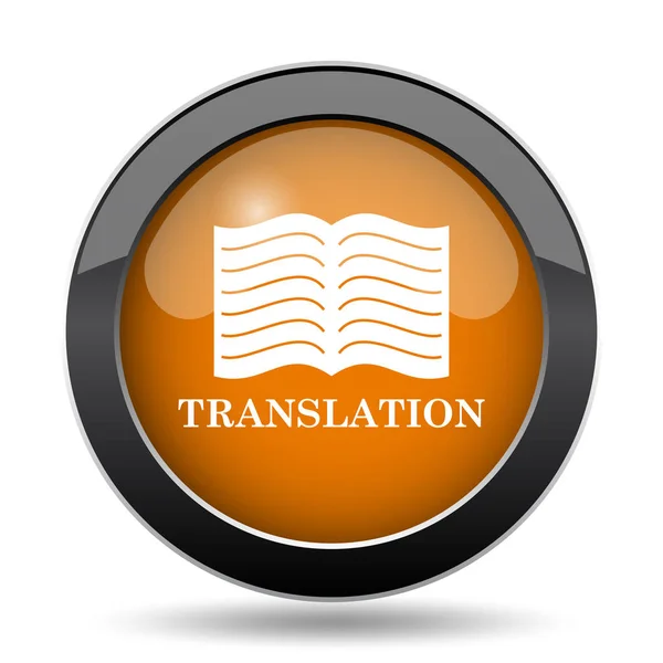 Icône Livre Traduction Livre Traduction Bouton Site Web Sur Fond — Photo