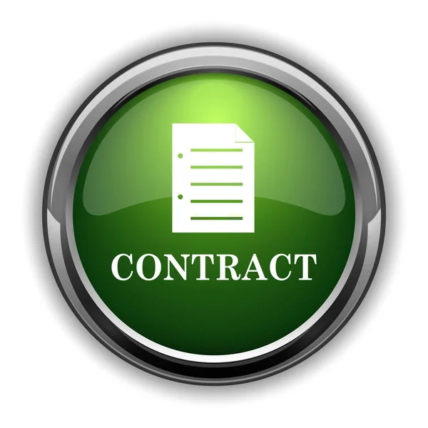 Icono Del Contrato Contrato Botón Del Sitio Web Sobre Fondo —  Fotos de Stock