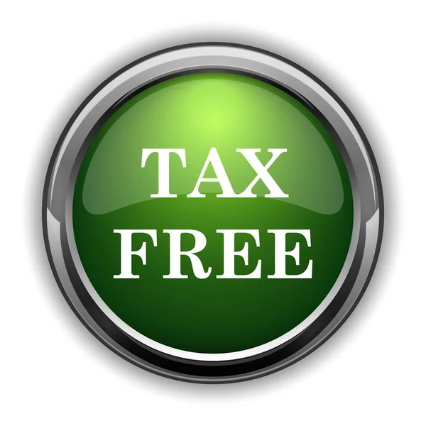 Icona Esentasse Pulsante Sito Web Tax Free Sfondo Bianco — Foto Stock