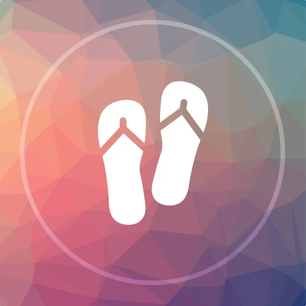 Icono Zapatillas Zapatillas Botón Del Sitio Web Sobre Fondo Poli —  Fotos de Stock