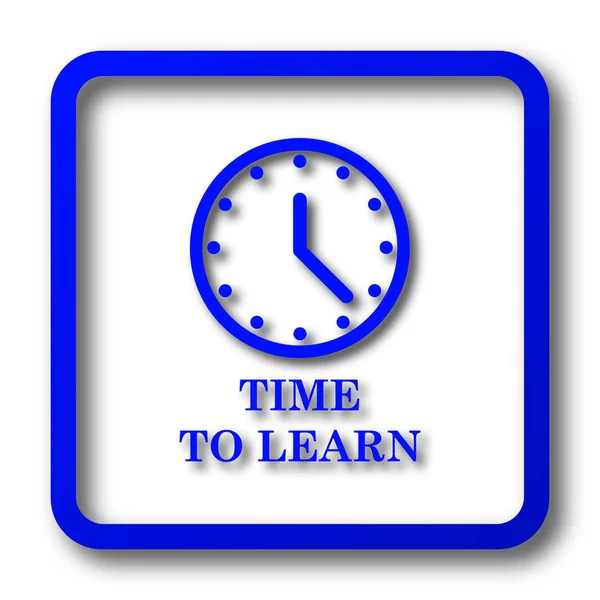 Hora Aprender Icono Hora Aprender Botón Del Sitio Web Sobre — Foto de Stock