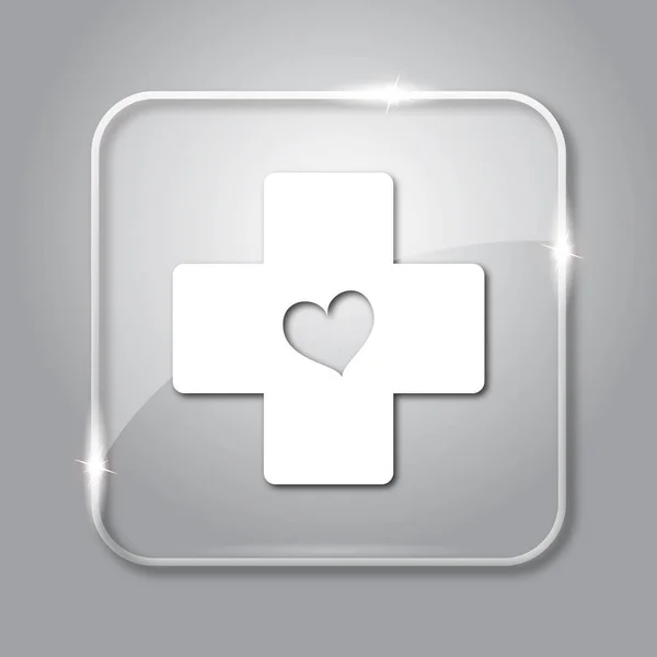 Cross with heart icon