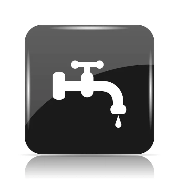 Νερό Βρύσης Εικονίδιο Κουμπί Internet Άσπρο Φόντο — Φωτογραφία Αρχείου