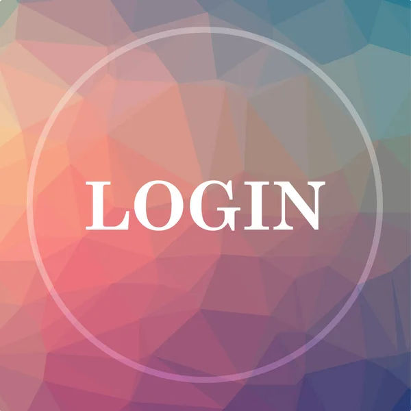Login icon. Login website button on low poly background