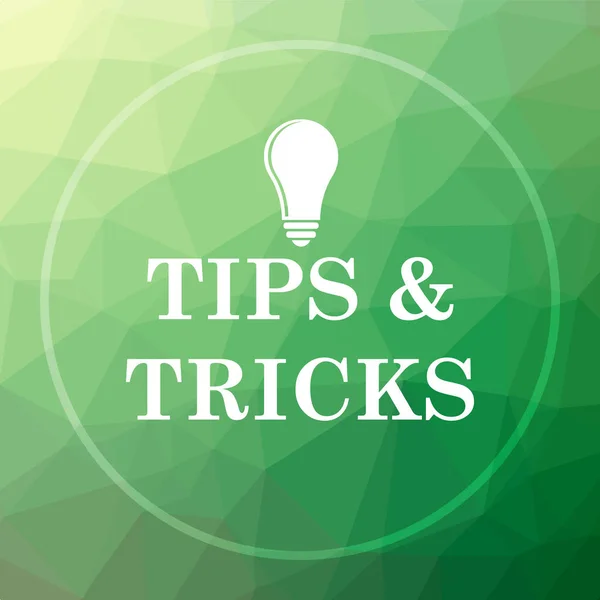 Tips Och Tricks Ikonen Tips Och Tricks Webbplats Knappen Gröna — Stockfoto