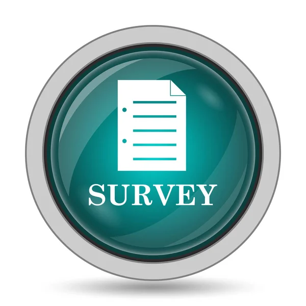 Survey Icon Website Button White Background — Stock Photo, Image