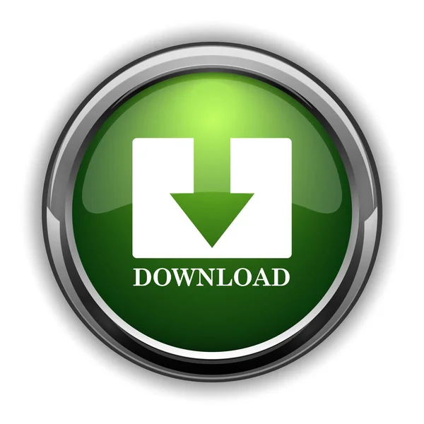 Download Pictogram Downloaden Van Website Knop Witte Achtergrond — Stockfoto