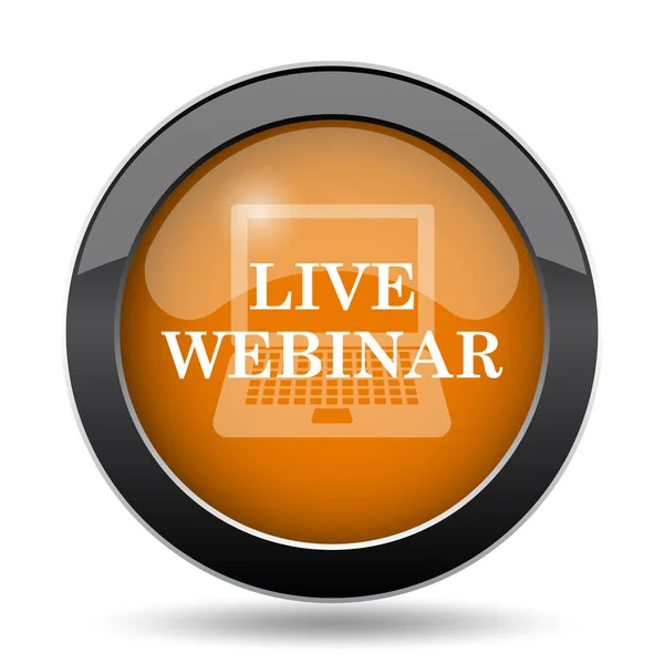 Live Webinar Pictogram Live Webinar Website Knop Witte Achtergrond — Stockfoto