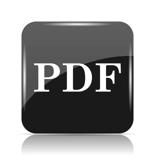 Ícone Pdf Botão Internet Fundo Branco — Fotografia de Stock