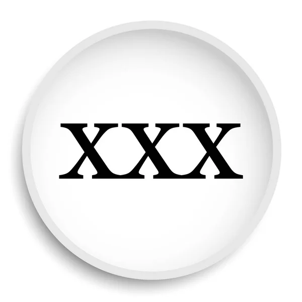 Ikona Xxx Tlačítko Webové Stránky Xxx Bílém Pozadí — Stock fotografie