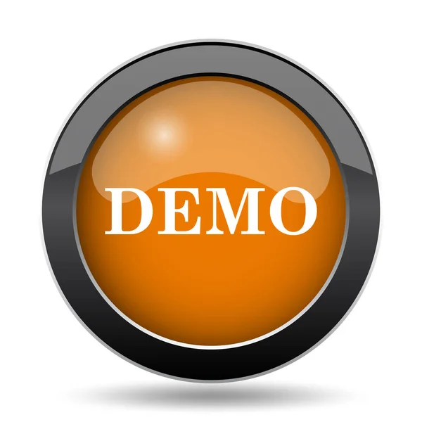 Demo Icon Demo Website Button White Background — Stock Photo, Image