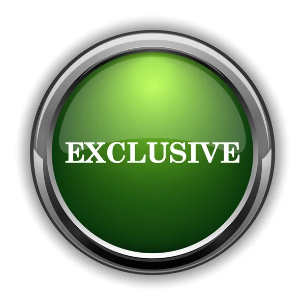 Эксклюзивная Икона Эксклюзивная Кнопка Белом Фоне — стоковое фото