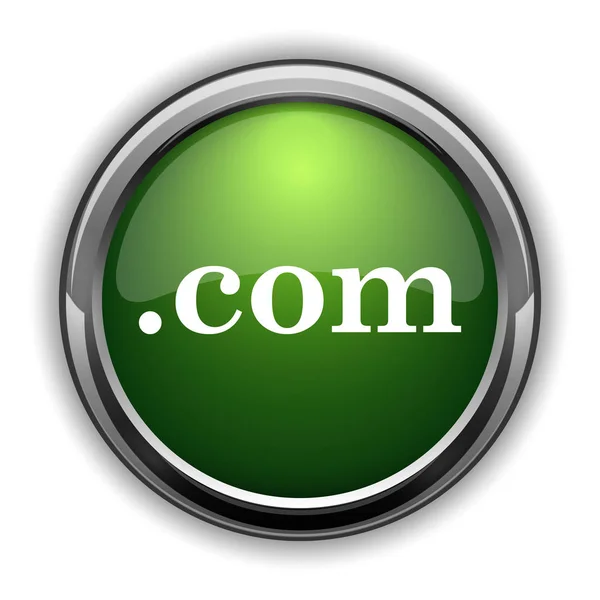 Ikona Com Przycisk Strony Internetowej Com Białym Tle — Zdjęcie stockowe