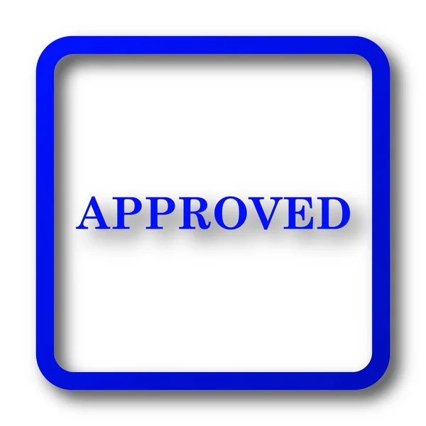 Approved Icon Approved Website Button White Background — Stock Photo, Image