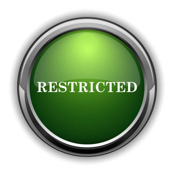 Restricted Icon Restricted Website Button White Background — Stock Photo, Image