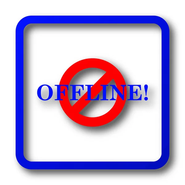 Ícone Offline Botão Site Line Fundo Branco — Fotografia de Stock