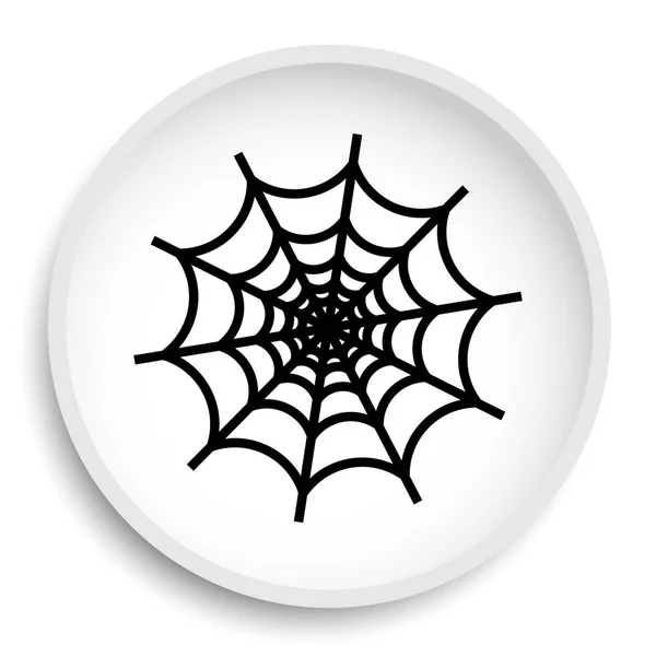 Spider Web Pictogram Spider Web Website Knop Witte Achtergrond — Stockfoto