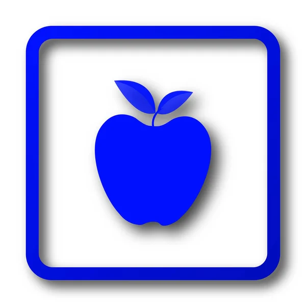 Elma Simgesi Beyaz Arka Plan Üzerinde Apple Web Sitesi Düğmesini — Stok fotoğraf
