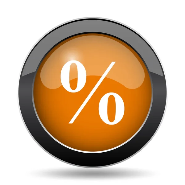 Percentage Pictogram Percentage Website Knop Witte Achtergrond — Stockfoto