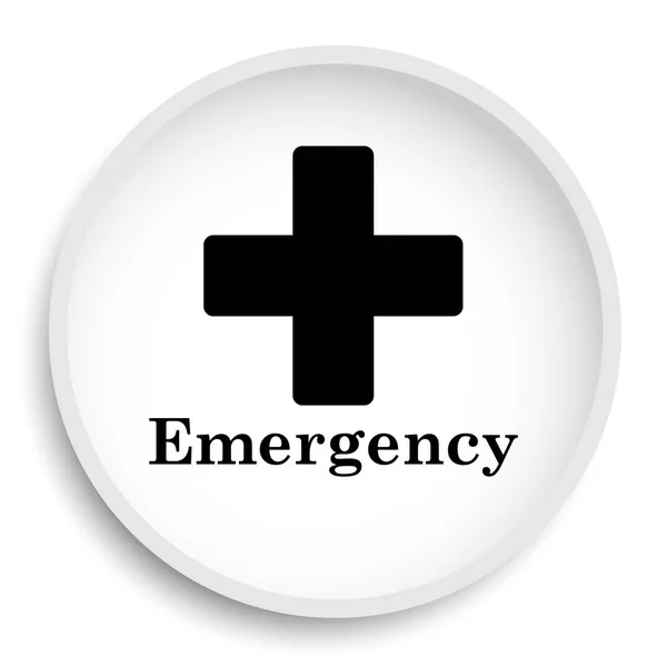 Emergency Icon Emergency Website Button White Background — Stock Photo, Image