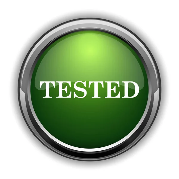 Test Simgesi Beyaz Arka Plan Üzerinde Test Edilmiş Web Sitesi — Stok fotoğraf