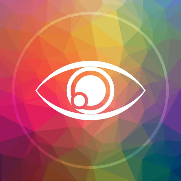 Eye Icon Eye Website Button Low Poly Background — Stock Photo, Image