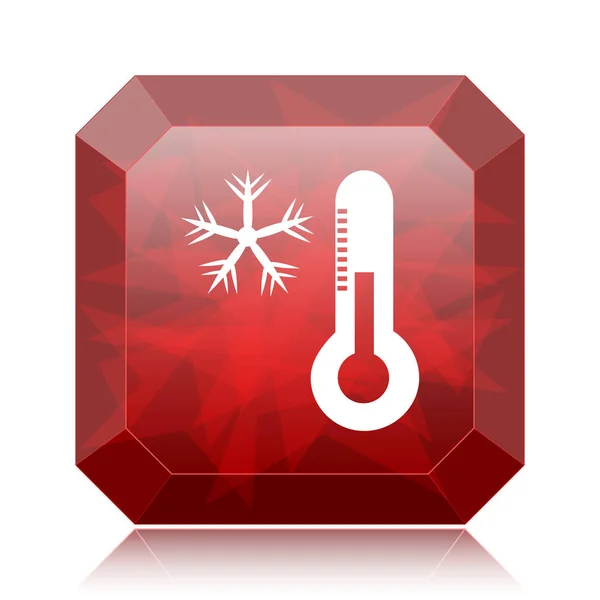 Schneeflocke mit Thermometer-Symbol — Stockfoto