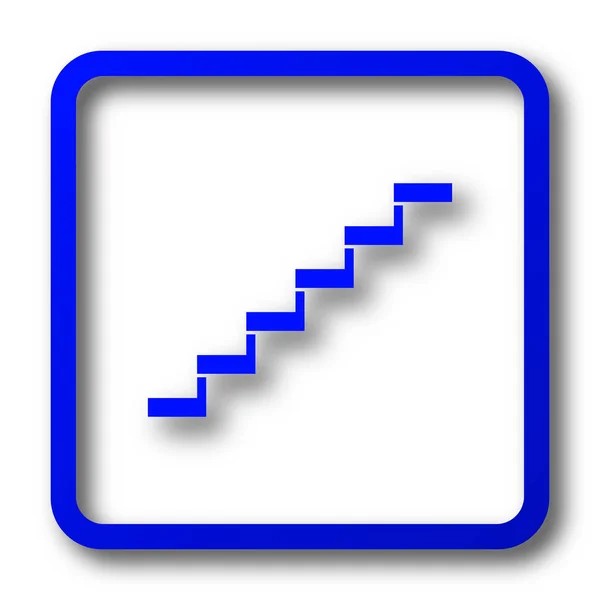 Treppen Symbol Treppe Website Taste Auf Weißem Hintergrund — Stockfoto