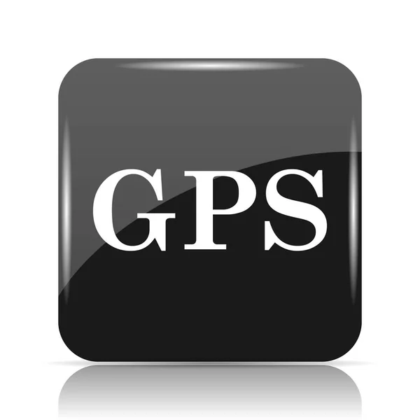 Gps Pictogram Internet Knop Witte Achtergrond — Stockfoto