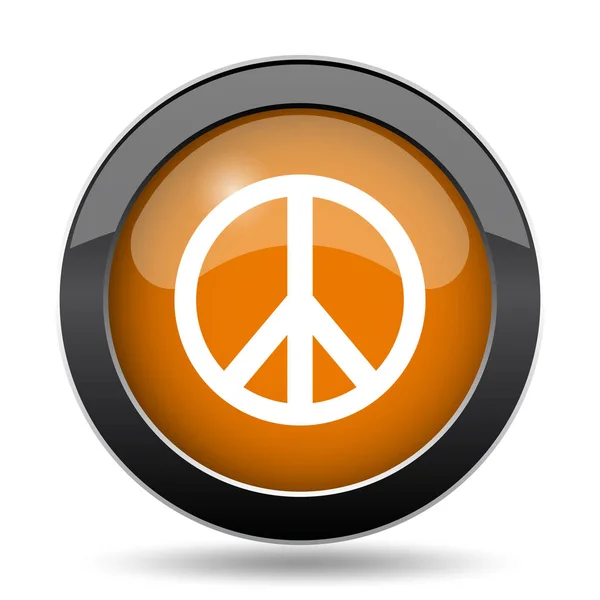 Знак Мира Кнопка Сайта Мира Белом Фоне — стоковое фото