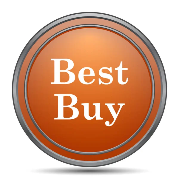 Besten Kaufen Symbol Orange Internet Taste Auf Weißem Hintergrund — Stockfoto