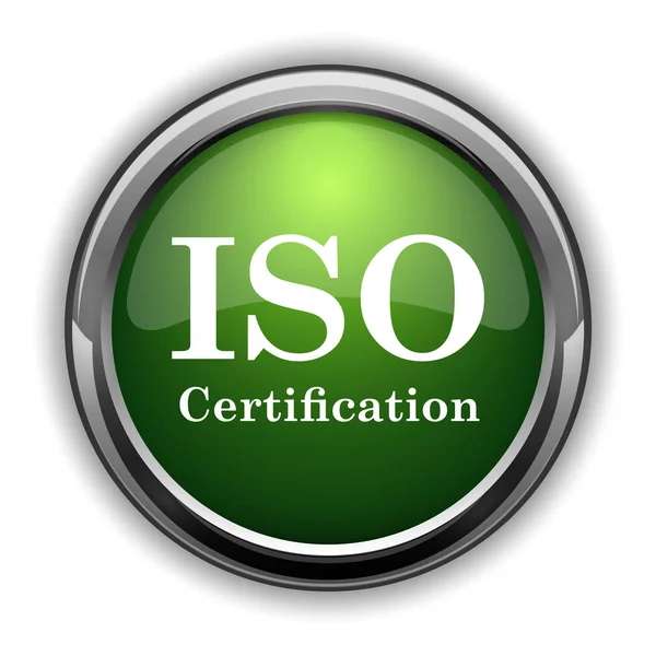 Icono Certificación Iso Botón Web Certificación Iso Sobre Fondo Blanco — Foto de Stock