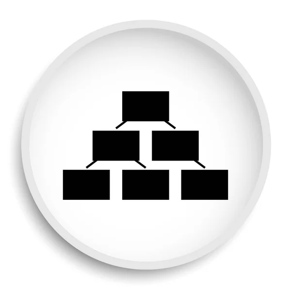 Οργανόγραμμα Εικονίδιο Οργανόγραμμα Ιστοσελίδα Κουμπί Λευκό Φόντο — Φωτογραφία Αρχείου