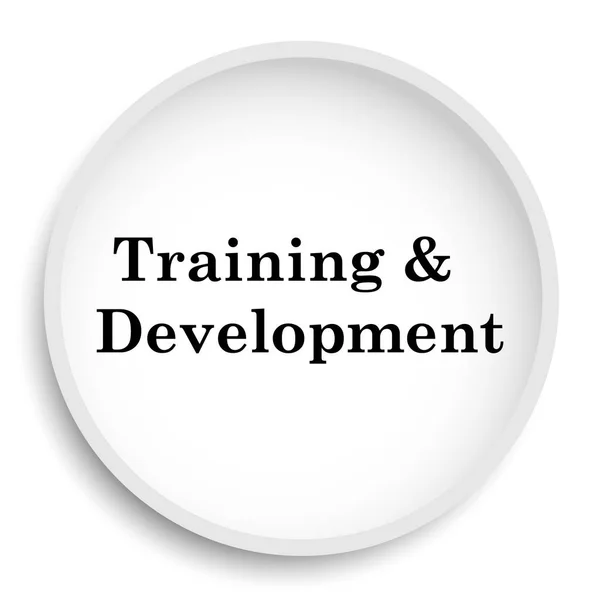 Training Development Icon Website Button White Background — Stock Photo, Image