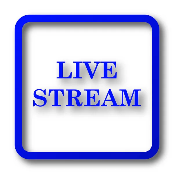 Live Stream Ikonen Live Stream Webbplats Knappen Vit Bakgrund — Stockfoto