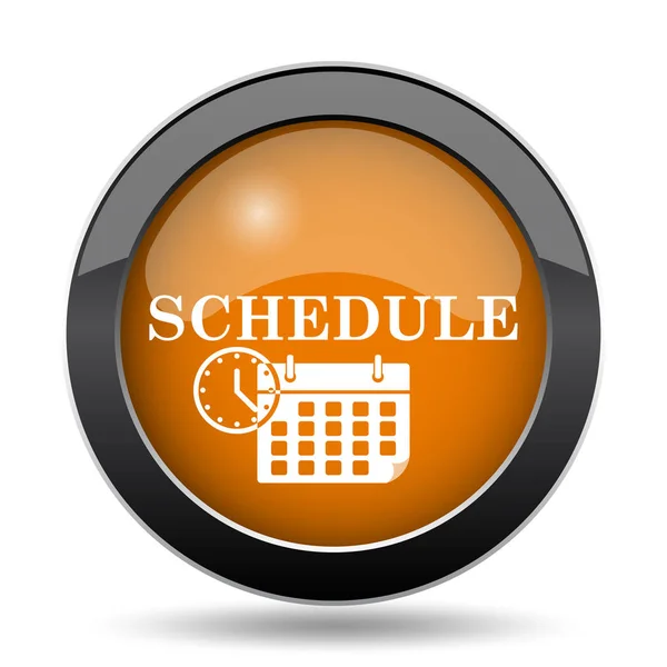 Schedule Icon Schedule Website Button White Background — Stock Photo, Image