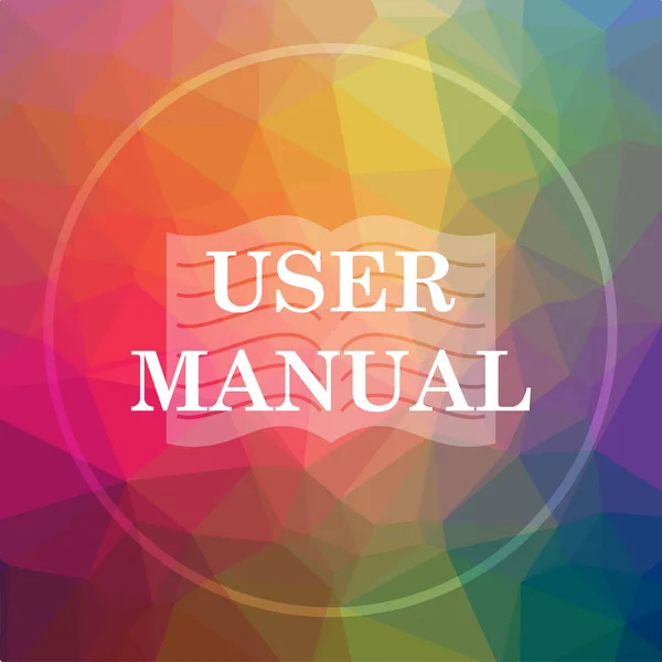 User Manual Icon User Manual Website Button Low Poly Background — Stock Photo, Image