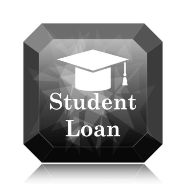 Öğrenci kredi siyah kutsal kişilerin resmi web sitesi düğme beyaz arka plan üzerinde